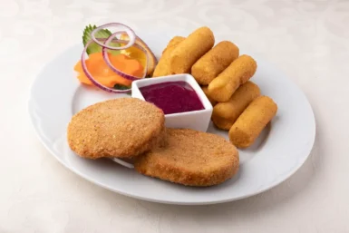 Camembert sajt rántva áfonya öntettel