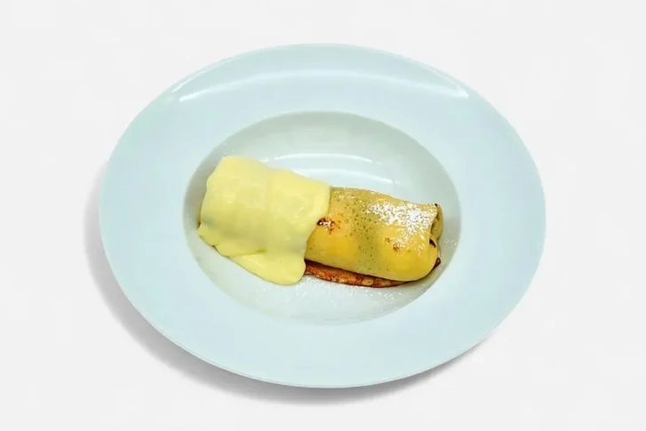 Túrós palacsinta vaníliaöntettel