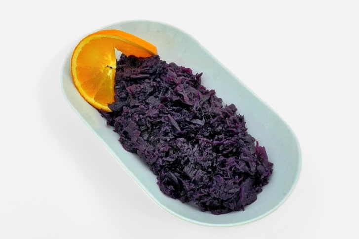 Párolt lilakáposzta