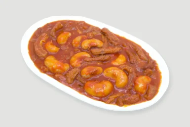 Pacalpörkölt pulykaherével