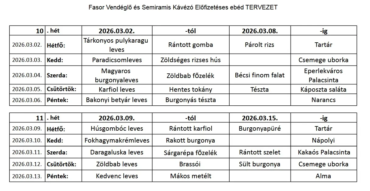 2026 menü 10-11 hét