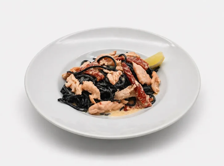 Lazacos tejszínes mediterrán spagetti