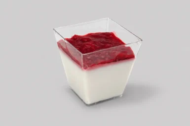 Málnakrémes panna cotta (cukor-, tej és lisztmentes)