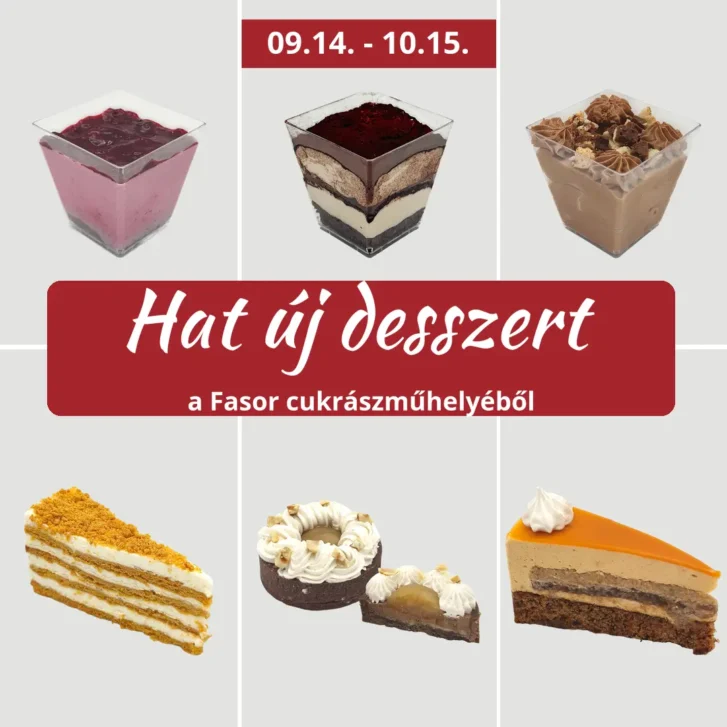 09.14-10.15. Fasor Cukrász műhely kínálata
