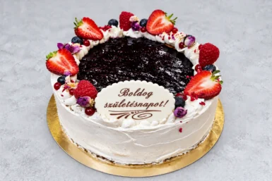 Áfonyás sült sajttorta